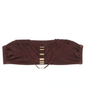 3166 NWT Victoria's Secret Swim Archives Strappy Hardware Bandeau Bikini Top XL